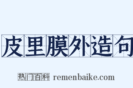 皮里膜外造句是什么意思的图片